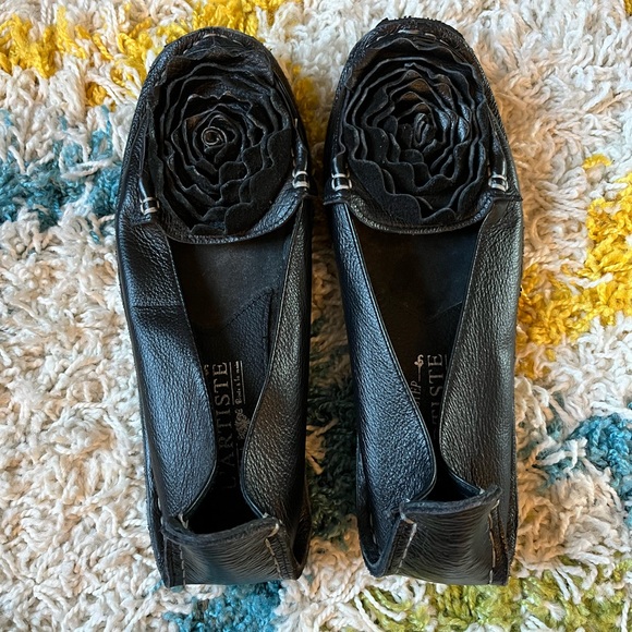 LN L'Artiste by Spring Step Dezi Black Leather Flat 36 - Picture 3 of 6